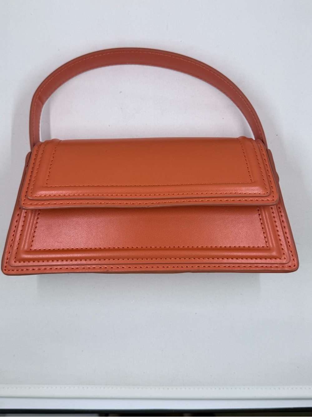 Zara Structured Mini Top-Handle Bag in Orange